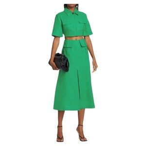 NWT Matthew Bruch Cargo Linen Midi-Skirt